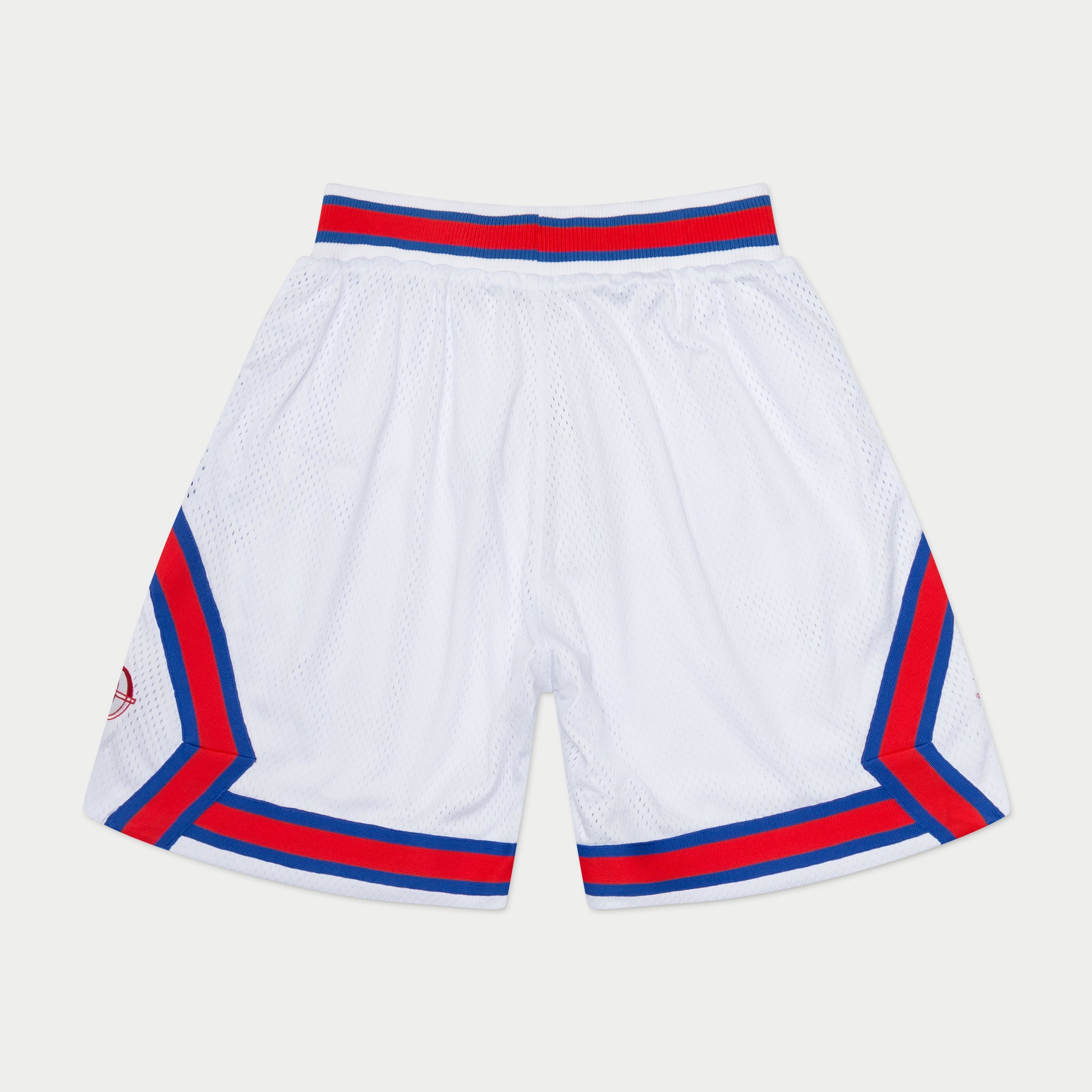 B-BALL SHORT - WHITE/RED