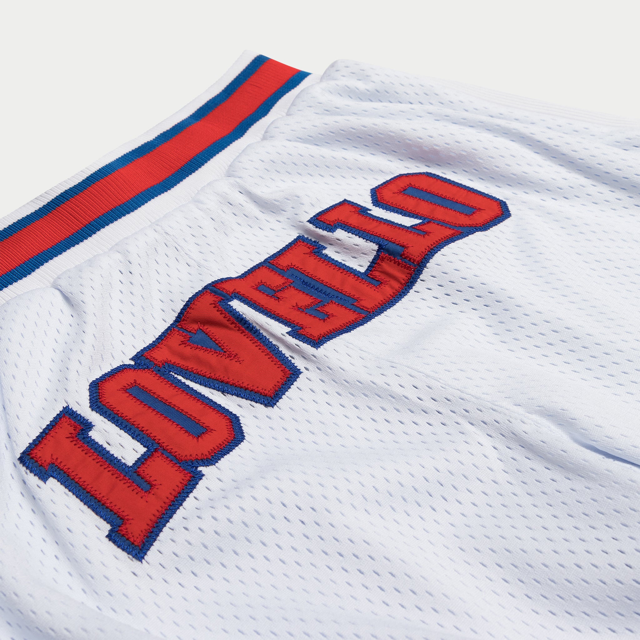 B-BALL SHORT - WHITE/RED