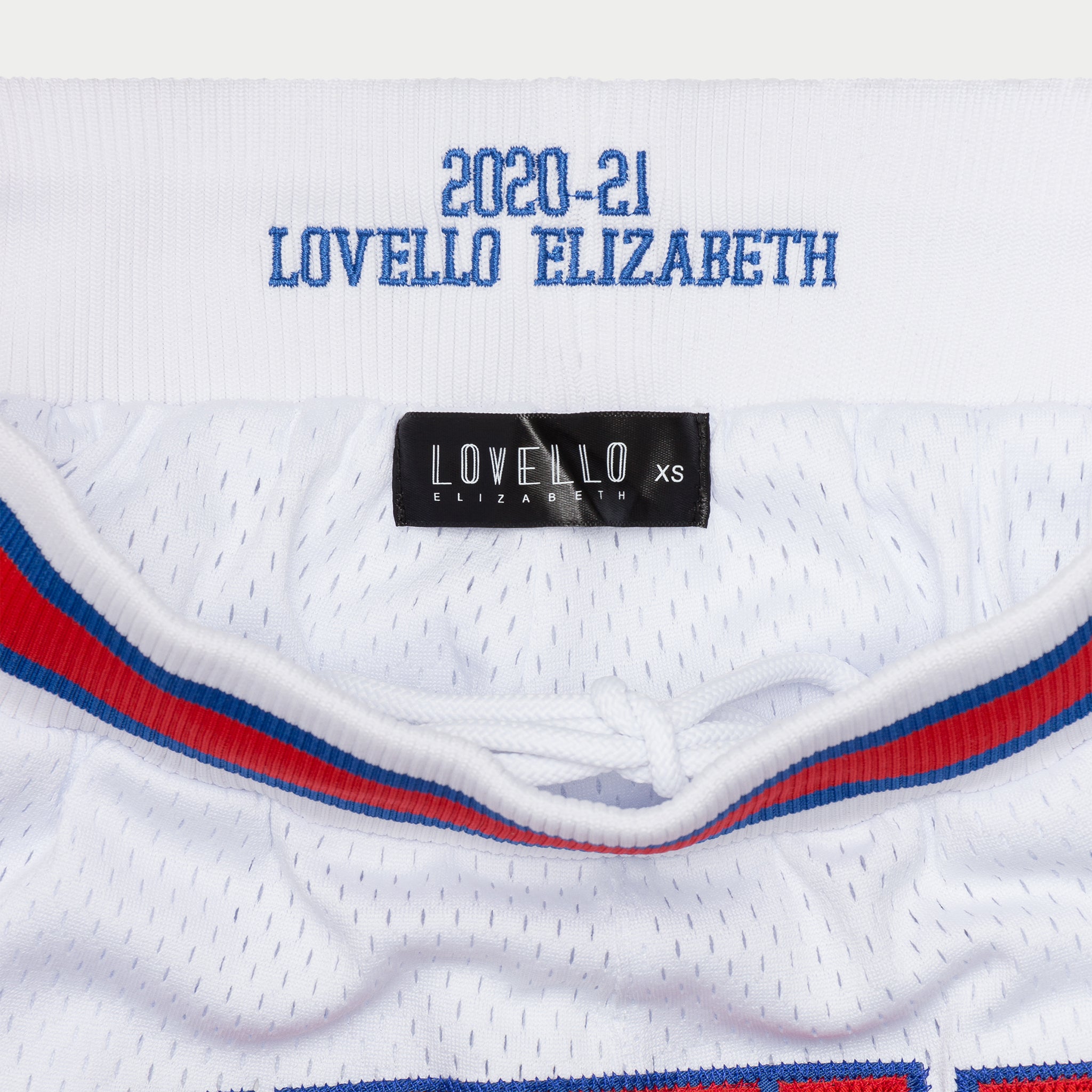 B-BALL SHORT - WHITE/RED