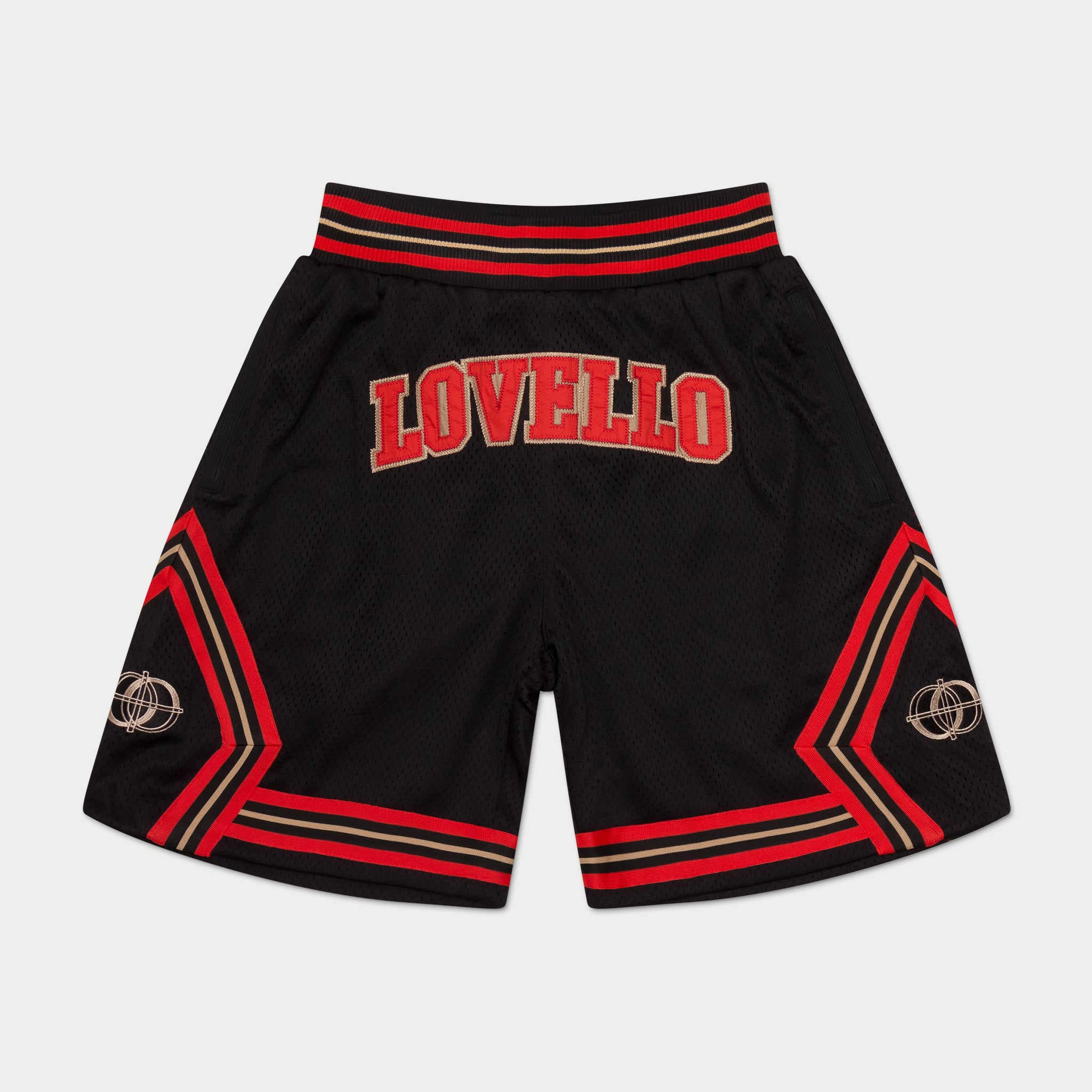 B-BALL SHORT - BLACK/RED