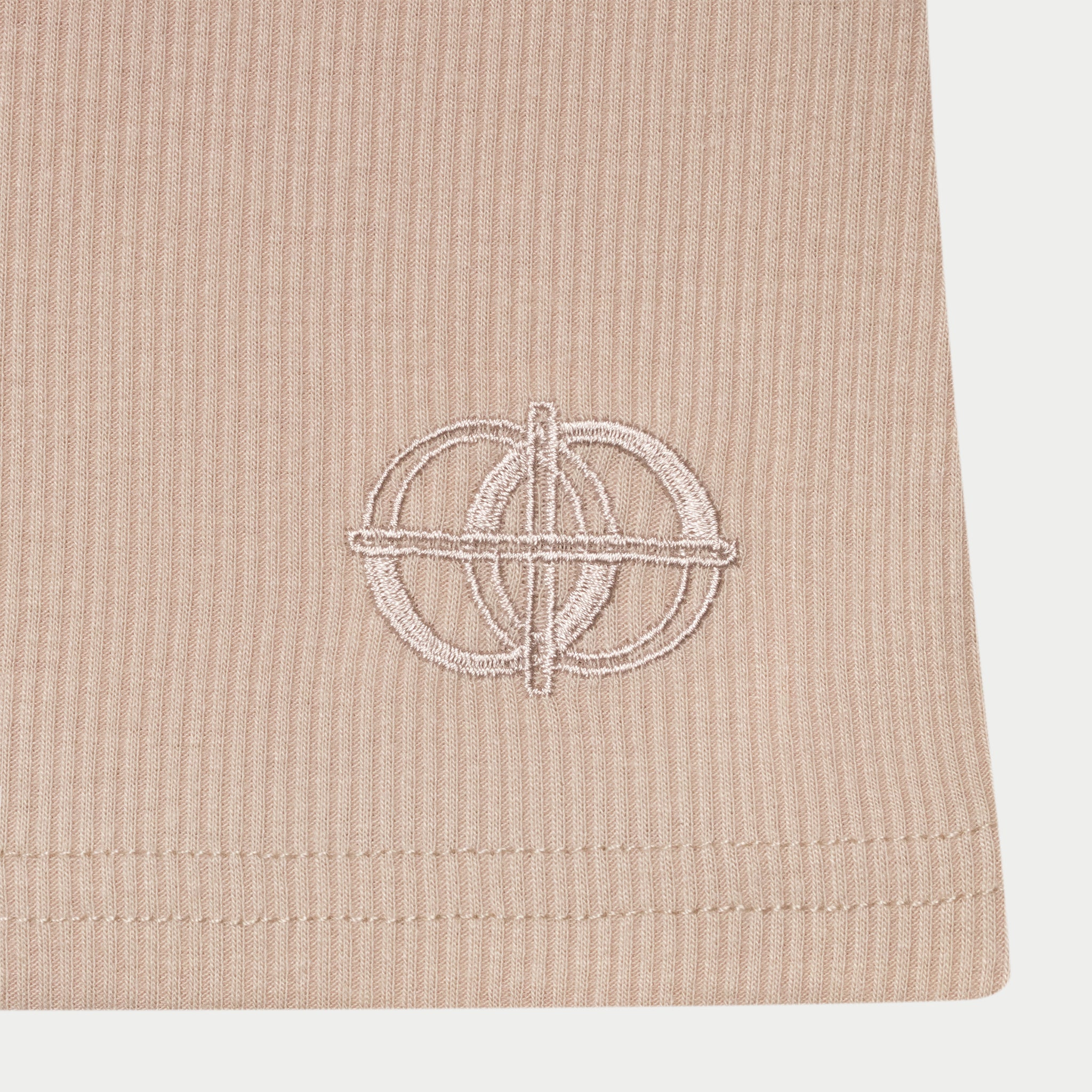 RIBBED ONE SHOULDER TANK - SAND