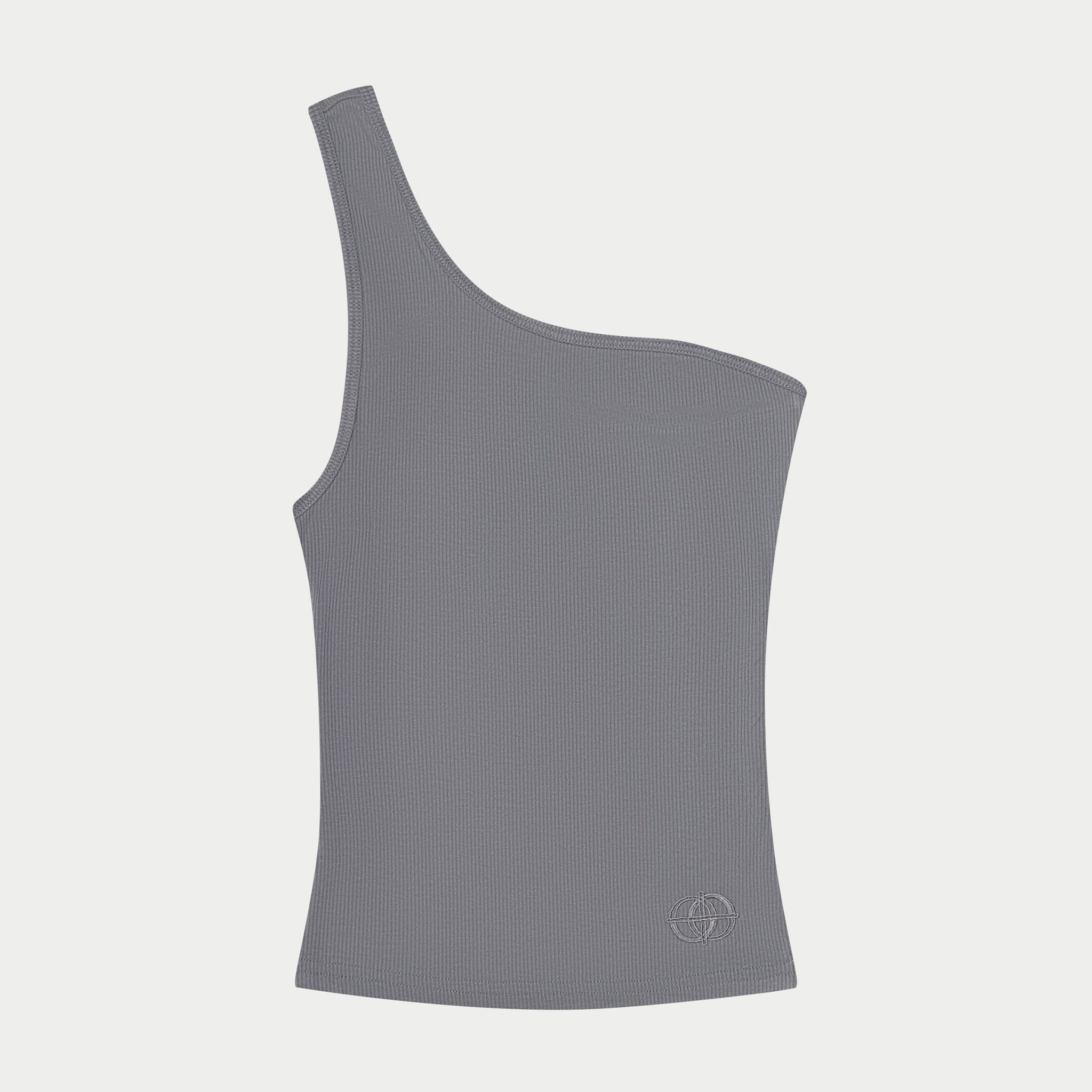 RIBBED ONE SHOULDER TANK - STEEL