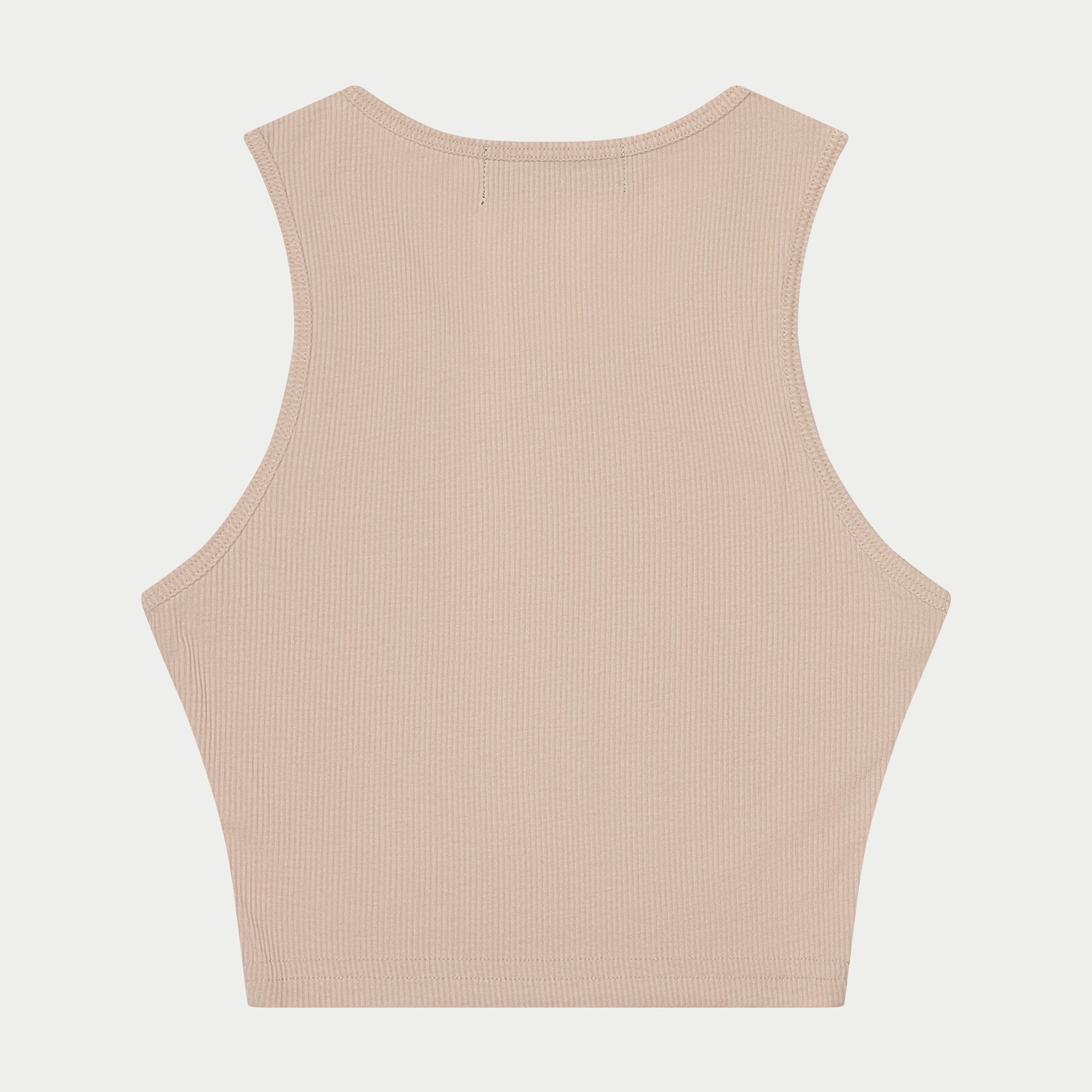 RIBBED CROP TANK - SAND
