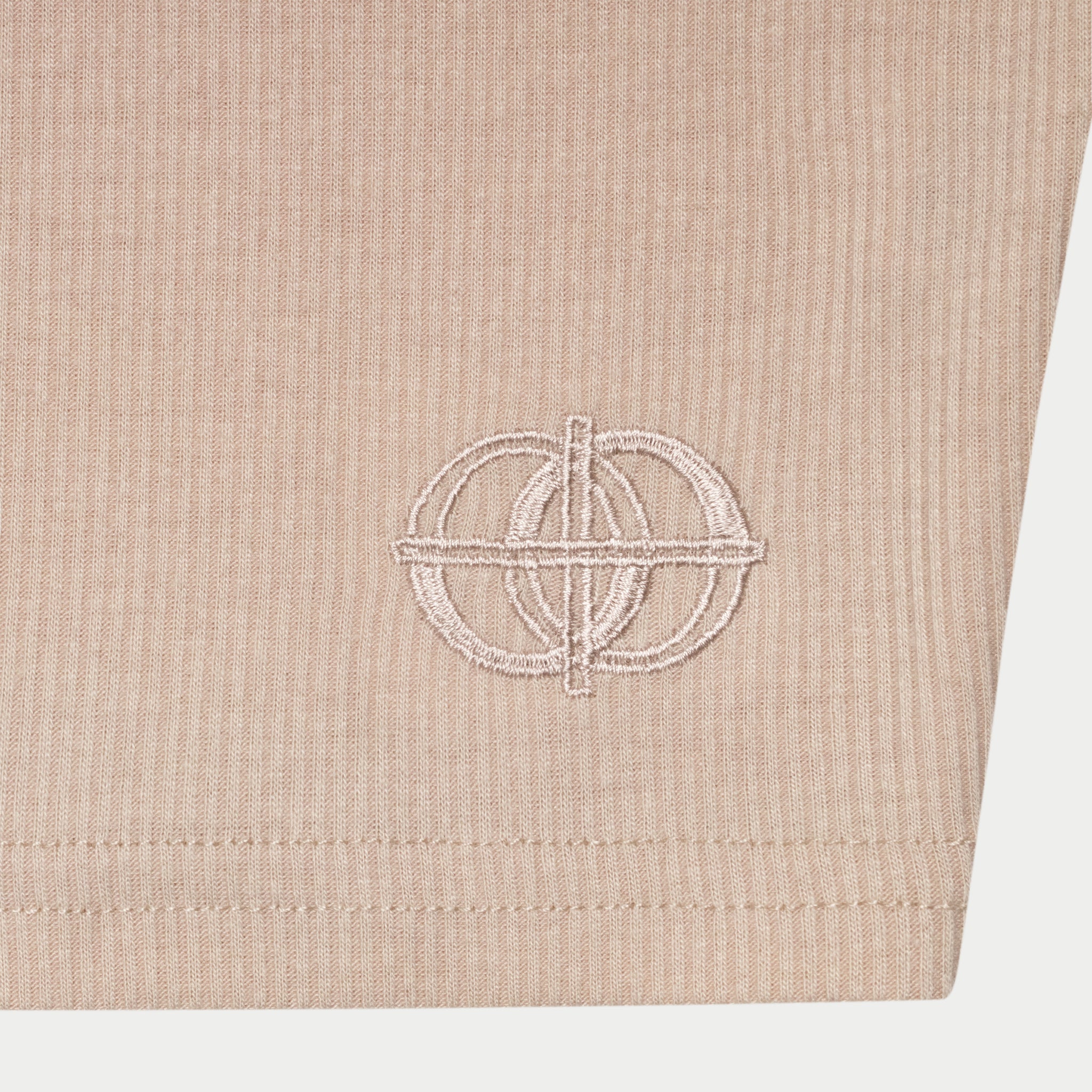 RIBBED CROP TANK - SAND