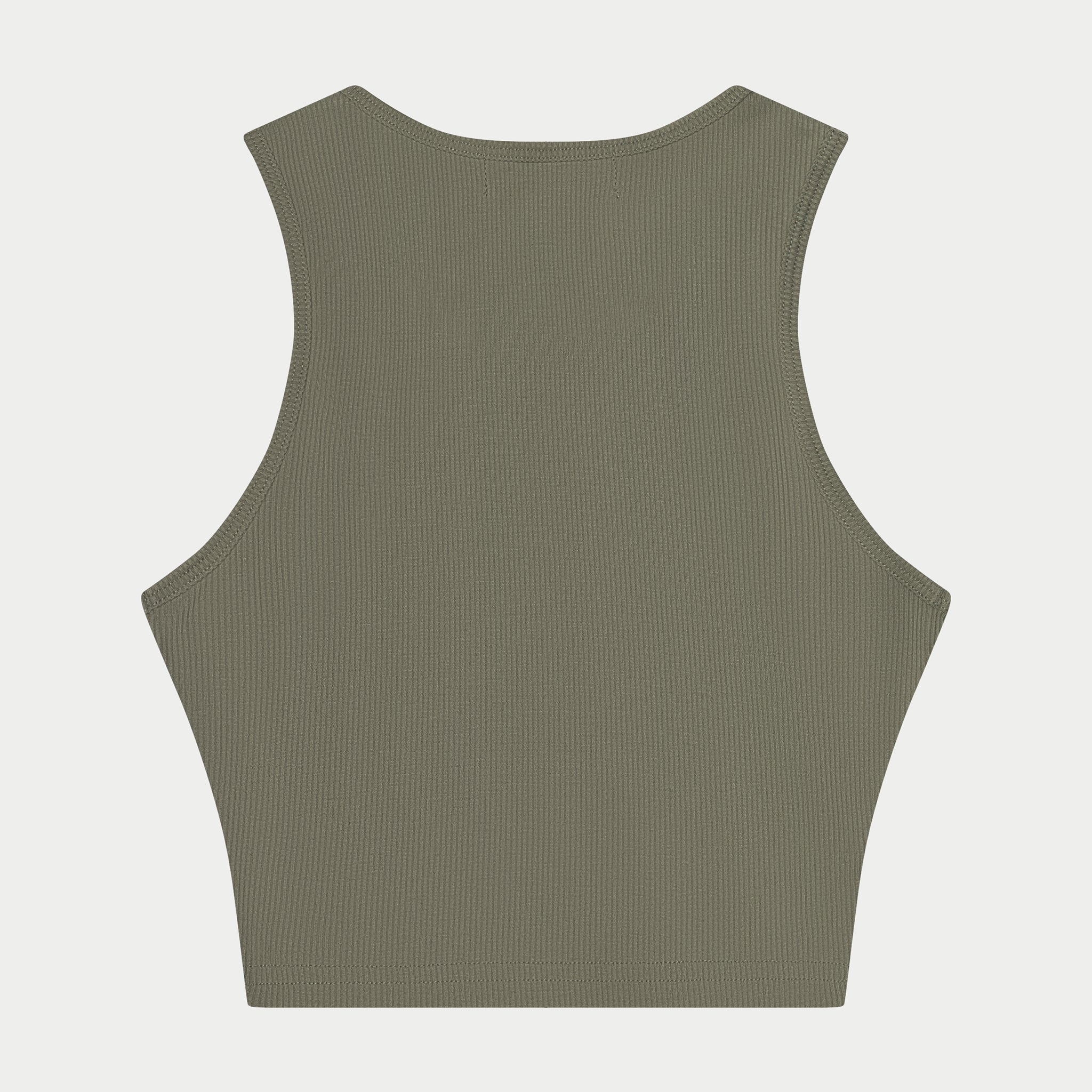 RIBBED CROP TANK - SAGE