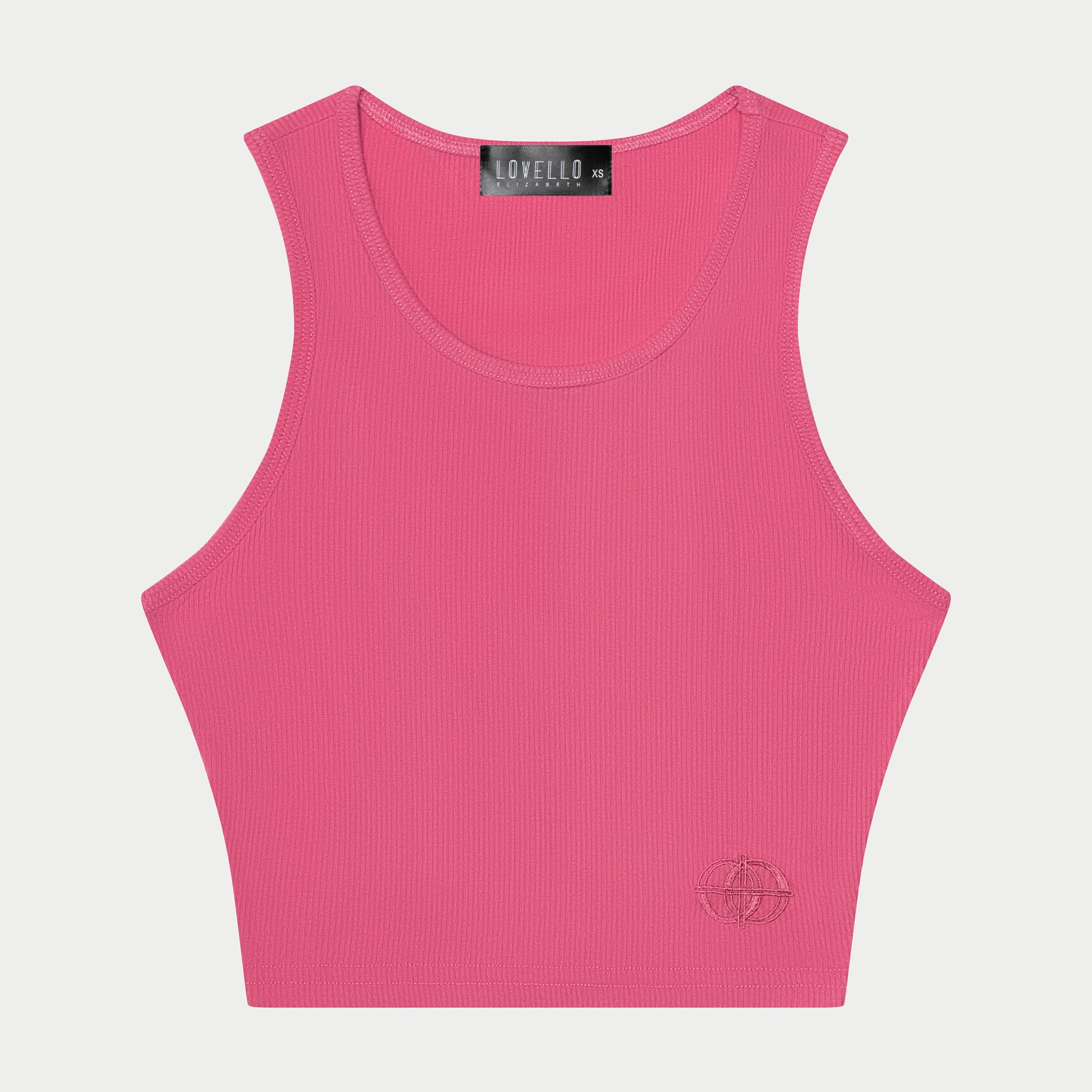 RIBBED CROP TANK - WATERMELON