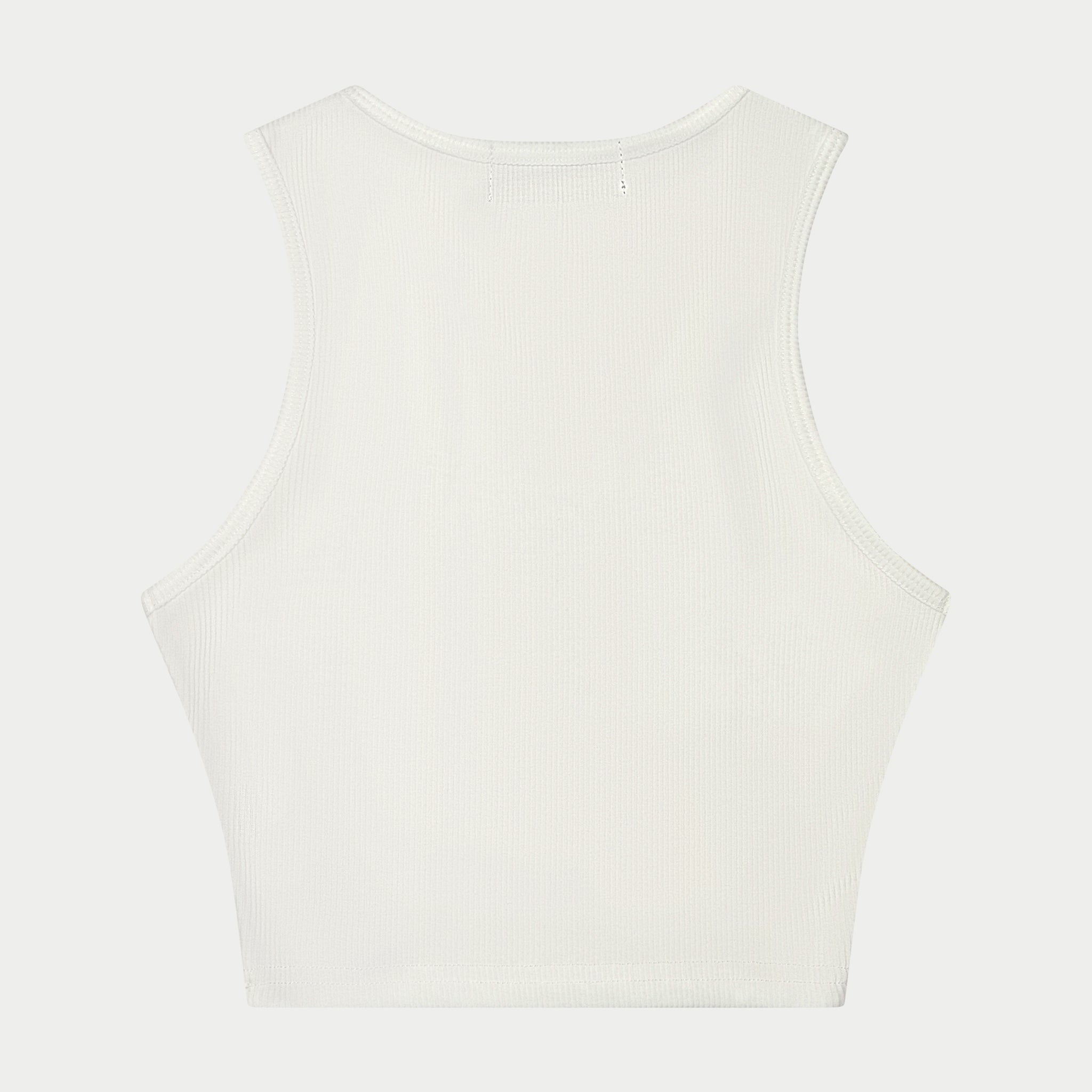 RIBBED CROP TANK - OFF WHITE