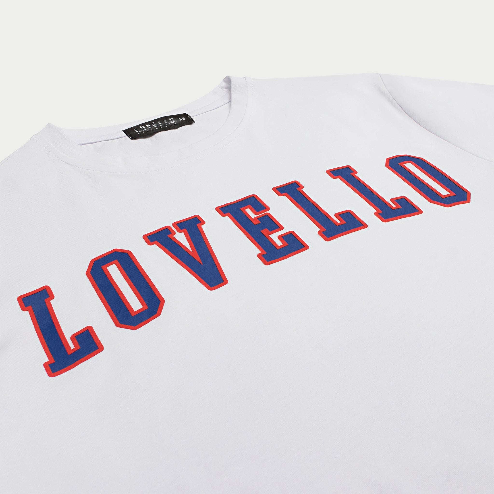 B-BALL T-SHIRT - WHITE/BLUE
