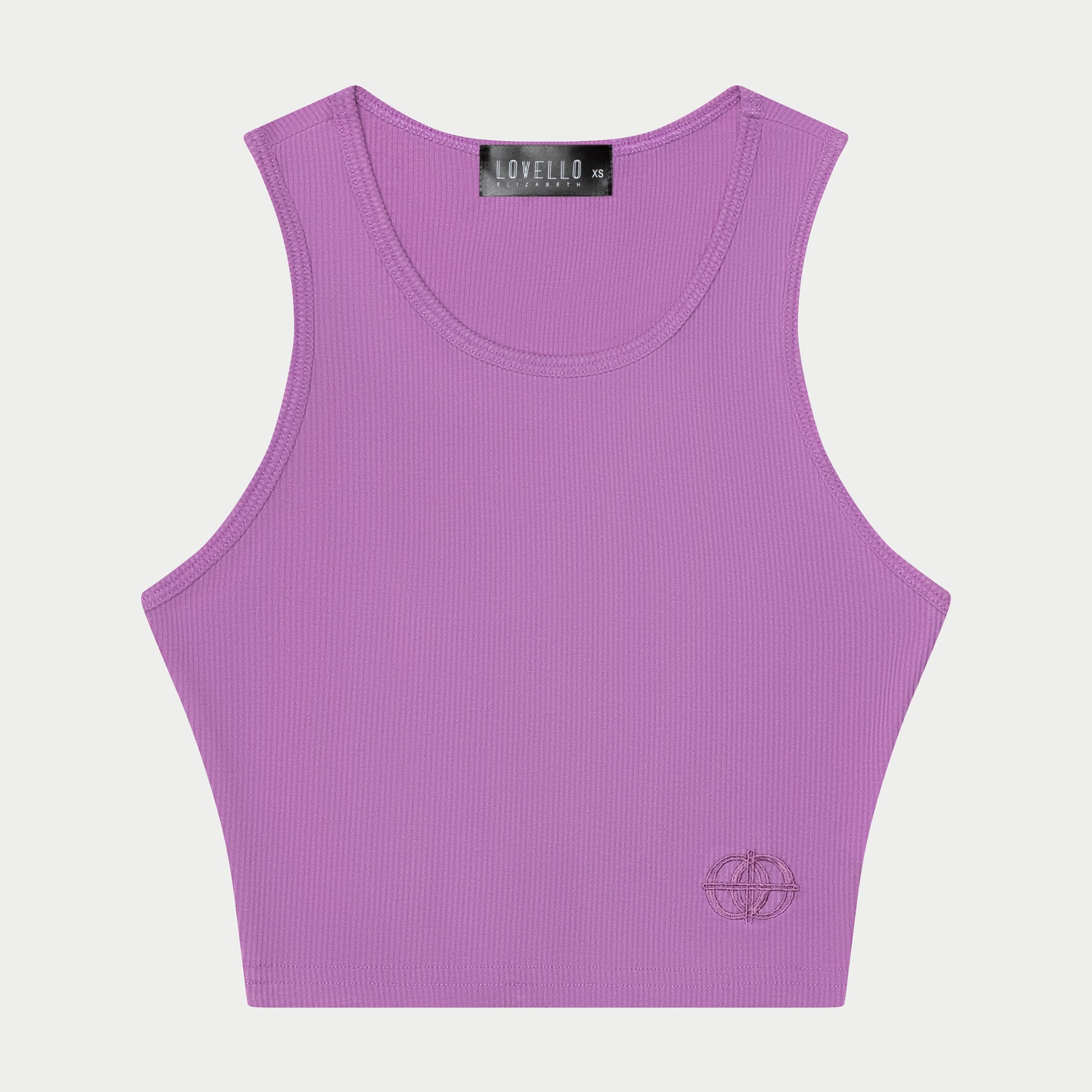 RIBBED CROP TANK - LILAC