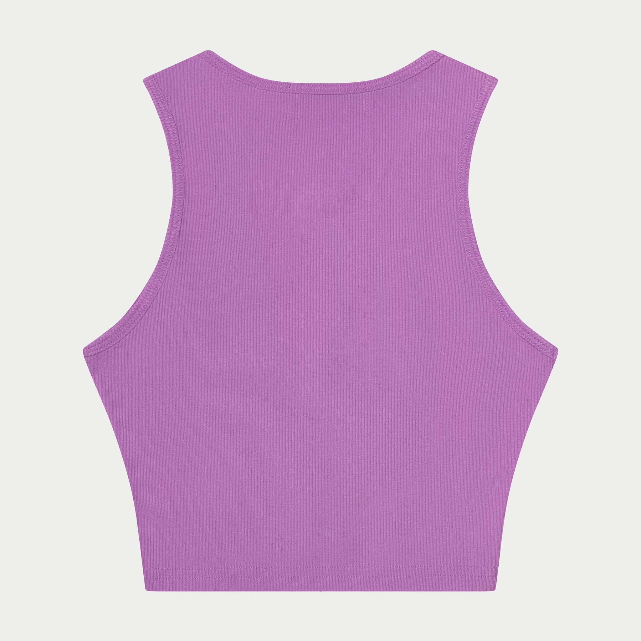 RIBBED CROP TANK - LILAC