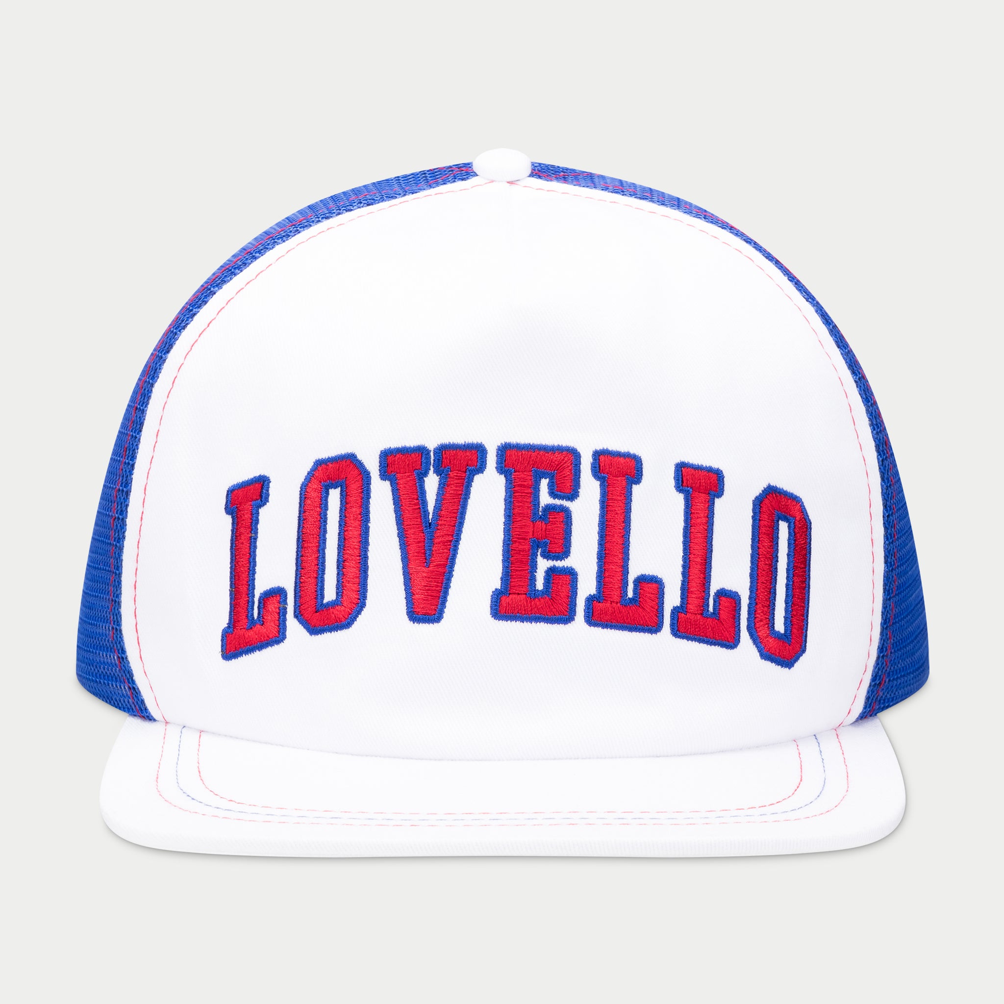B-BALL CAP - WHITE/BLUE