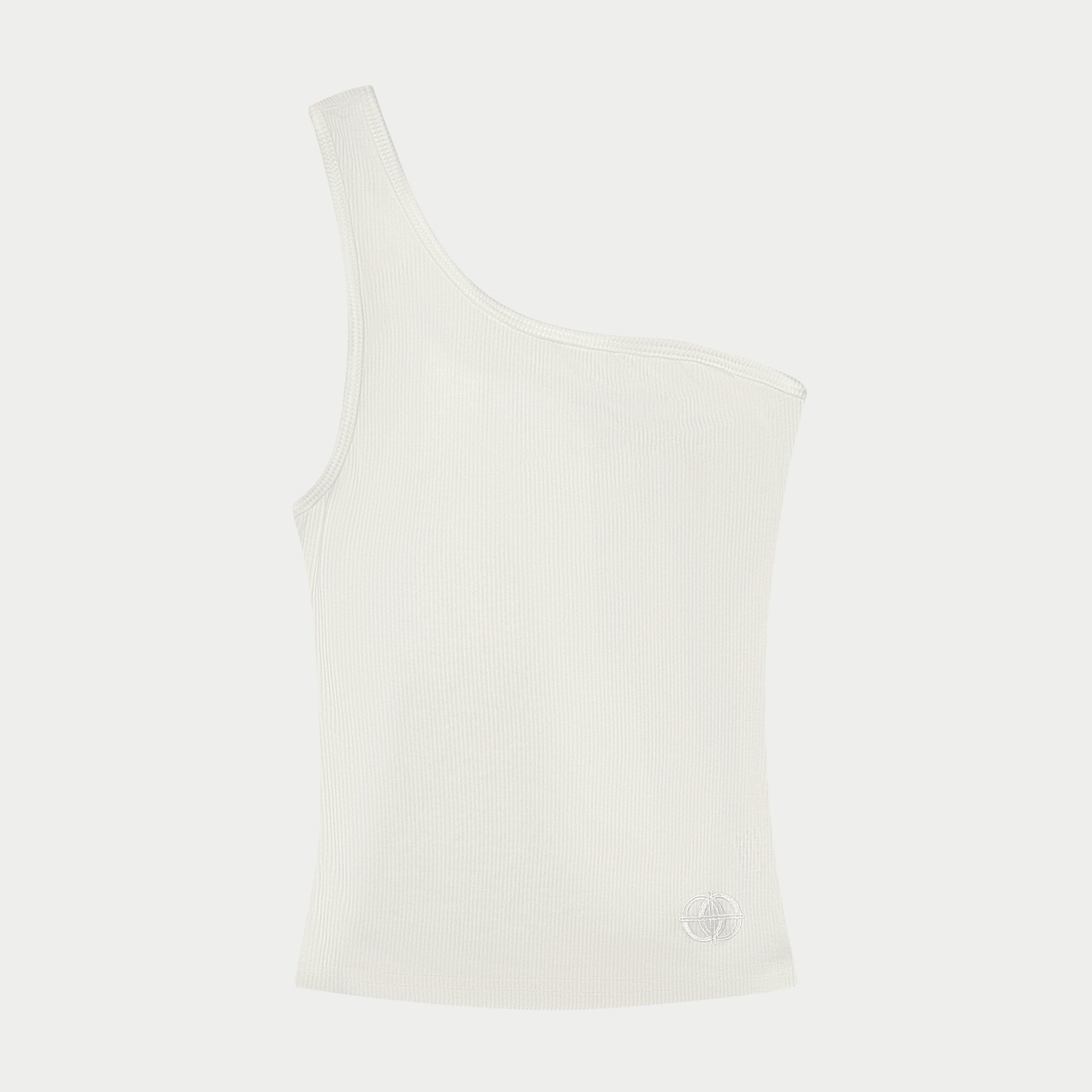 ONE SHOULDER TANK - OFF WHITE