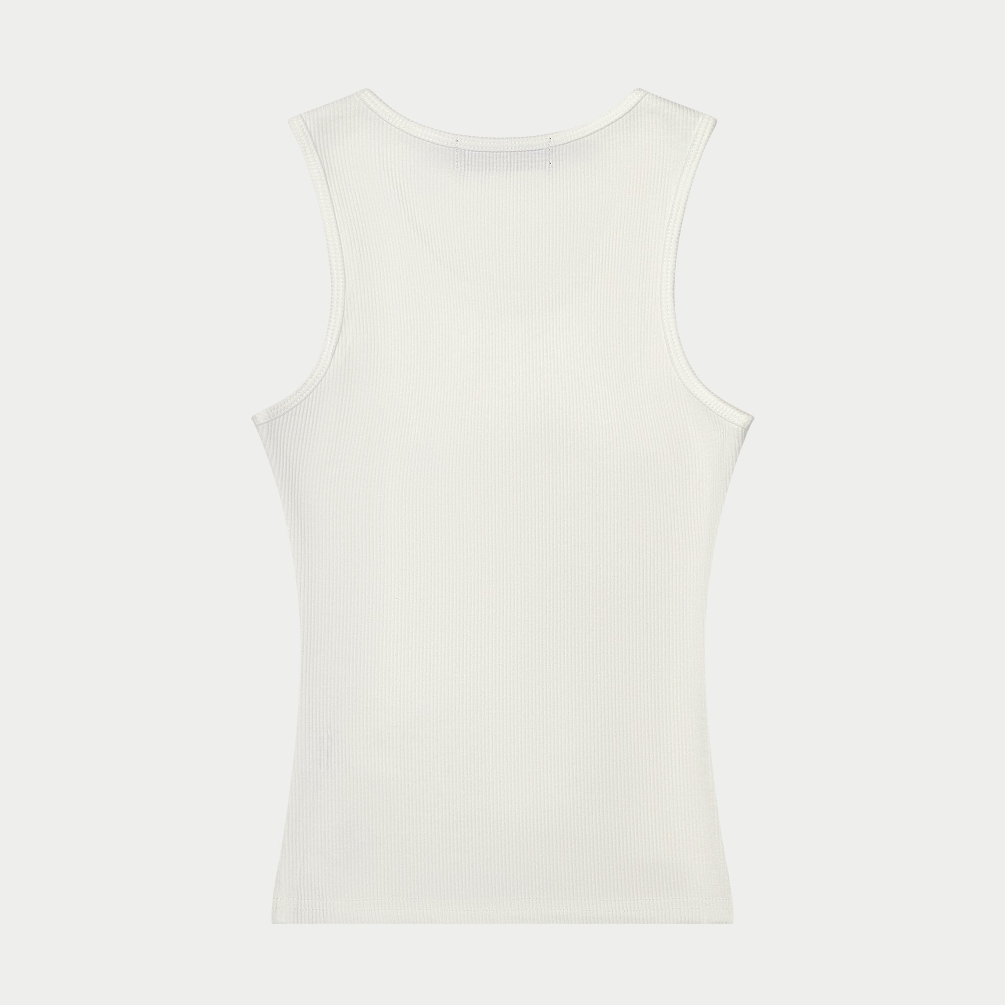 RIBBED FULL TANK - OFF WHITE