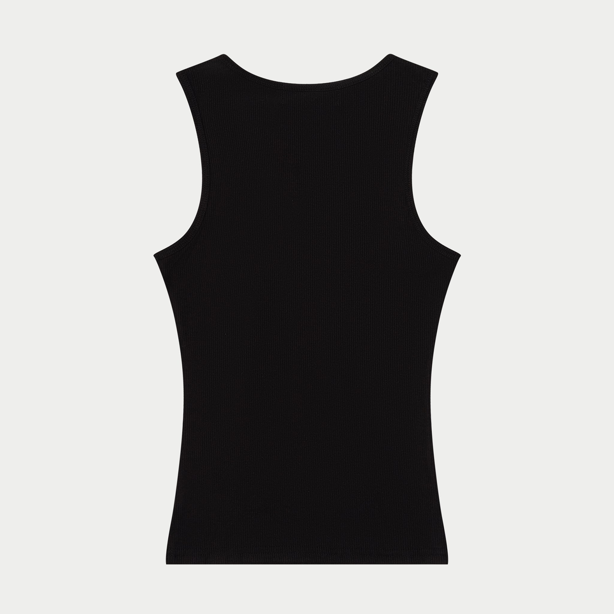 RIBBED FULL TANK - BLACK